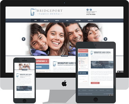 Bridgeport Family Dental Web design Example by Unique Dental Marketing